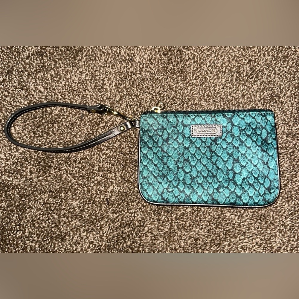 Coach Turquoise “Mermaid” Wristlet